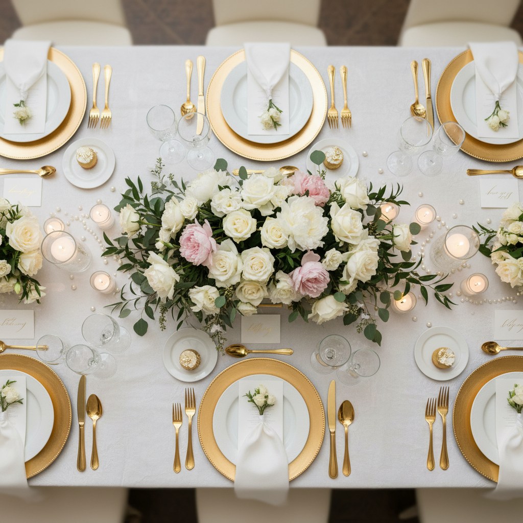 Düğün nikah masası çiçekleri